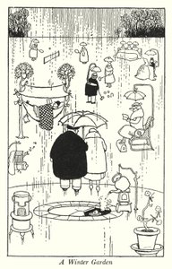 En vinterhave (litho) af William Heath Robinson