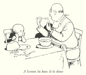 En lektion i, hvordan det gøres (litho) af William Heath Robinson