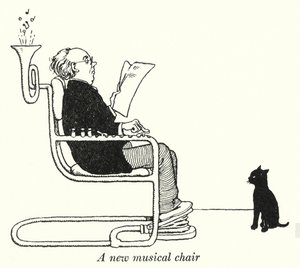 En ny musikalsk stol (litho) af William Heath Robinson