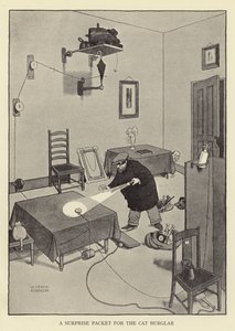 En overraskelsespakke til kattetyven af William Heath Robinson