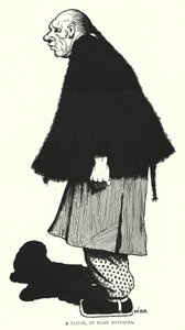 En skrædder ved navn Mustapha (gravering) af William Heath Robinson