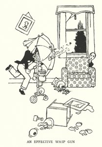 En effektiv hvepsepistol (litho) af William Heath Robinson
