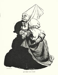 En grim gammel trav (litho) af William Heath Robinson