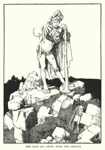 Og lagt helt i niveau med jorden (litho) af William Heath Robinson