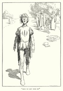 "Og så lad ham gå" (litho) af William Heath Robinson