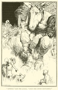 Kom, sagde dronningen, til denne søde herre af William Heath Robinson
