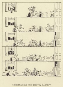 Juleaften og legetøjsjernbanen af William Heath Robinson
