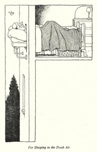 Til at sove i den friske luft (litho) af William Heath Robinson
