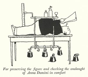 For at bevare figuren og kontrollere Anno Dominis angreb i komfort (litho) af William Heath Robinson
