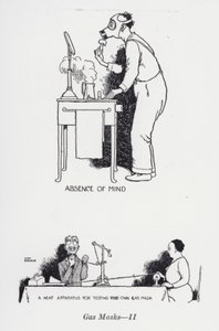 Gasmasker - II (litho) af William Heath Robinson
