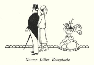 Gnome affaldsbeholder (litho) af William Heath Robinson