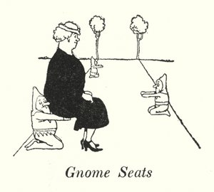 Gnome sæder (litho) af William Heath Robinson