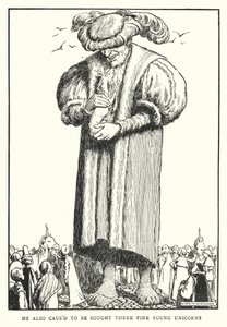 Han fik også købt tre fine unge enhjørninger (litho) af William Heath Robinson