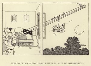 Sådan får du en god nats søvn på trods af afbrydelser af William Heath Robinson