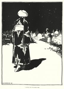 Jeg rejste mig og fulgte hende (gravering) af William Heath Robinson