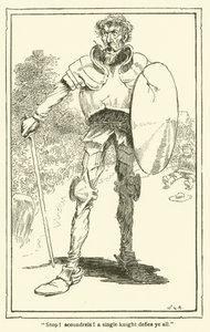 Illustration til Don Quixote (litho) af William Heath Robinson