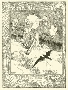 Illustration til Don Quixote (litho) af William Heath Robinson