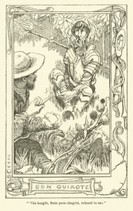 Illustration til Don Quixote (litho) af William Heath Robinson