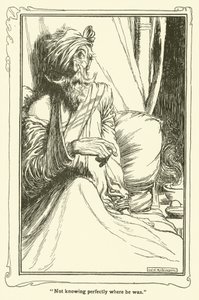 Illustration til Don Quixote (litho) af William Heath Robinson
