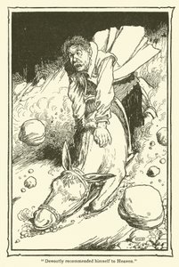 Illustration til Don Quixote (litho) af William Heath Robinson