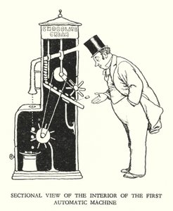 Illustration til Railway Ribaldry af W Heath Robinson (litho) af William Heath Robinson