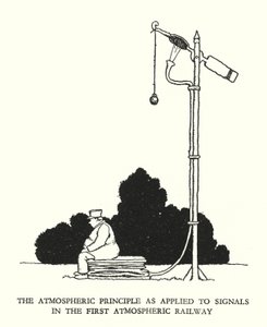 Illustration til Railway Ribaldry af W Heath Robinson (litho) af William Heath Robinson