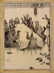 Inspektion af strømper juleaften (blæk og vask) af William Heath Robinson