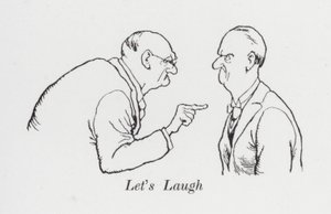 Lad os grine (litho) af William Heath Robinson