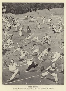 Multi tennis, for at introducere mere individualitet og holdånden i det gamle spil af William Heath Robinson