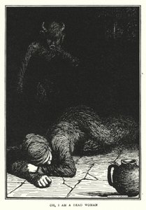 Åh, jeg er en død kvinde (litho) af William Heath Robinson