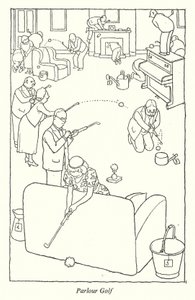 Parlor Golf (sten) af William Heath Robinson