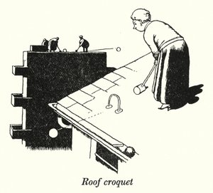 Tagkroket (litho) af William Heath Robinson