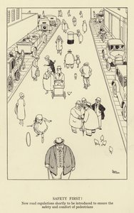 Sikkerhed først! Nye vejregler skal snart indføres for at sikre fodgængeres sikkerhed og komfort af William Heath Robinson