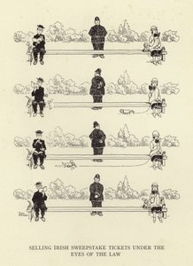 Sælger irske konkurrencebilletter under lovens øjne af William Heath Robinson