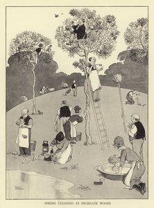 Forårsrengøring i Highgate woods af William Heath Robinson