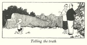 At fortælle sandheden (litho) af William Heath Robinson