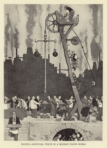 Test af kunstige tænder i en moderne tand virker af William Heath Robinson