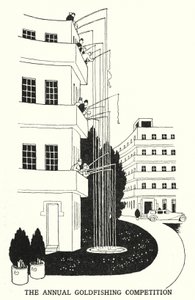 Den årlige guldfiskekonkurrence (litho) af William Heath Robinson