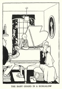 Baby Grand in A Bungalow (Litho) af William Heath Robinson