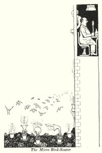 The Micro Bird-Scarer (litho) af William Heath Robinson