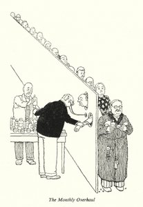 Det månedlige eftersyn (litho) af William Heath Robinson
