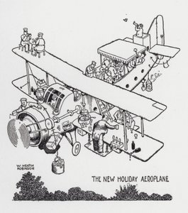 Det nye feriefly (litho) af William Heath Robinson
