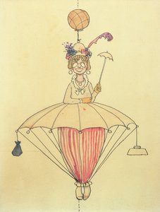 Det personlige luftrejsesystem til damer af William Heath Robinson
