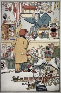 Legetøjsbutikken, 1900 (tryk) af William Heath Robinson