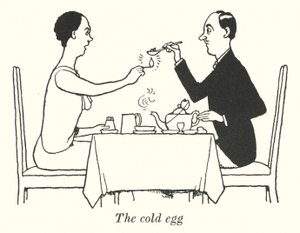 Det kolde æg (litho) af William Heath Robinson