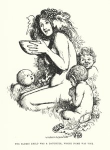 Det ældste barn var en datter, hvis navn var Vine (litho) af William Heath Robinson