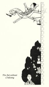 Lejligheden uden balkon (litho) af William Heath Robinson