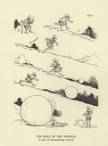 Hullet i sporran, en fortælling om akkumulerende interesse af William Heath Robinson