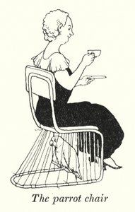Papegøjestolen (litho) af William Heath Robinson