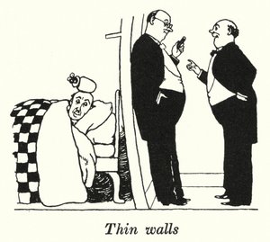 Tynde vægge (litho) af William Heath Robinson